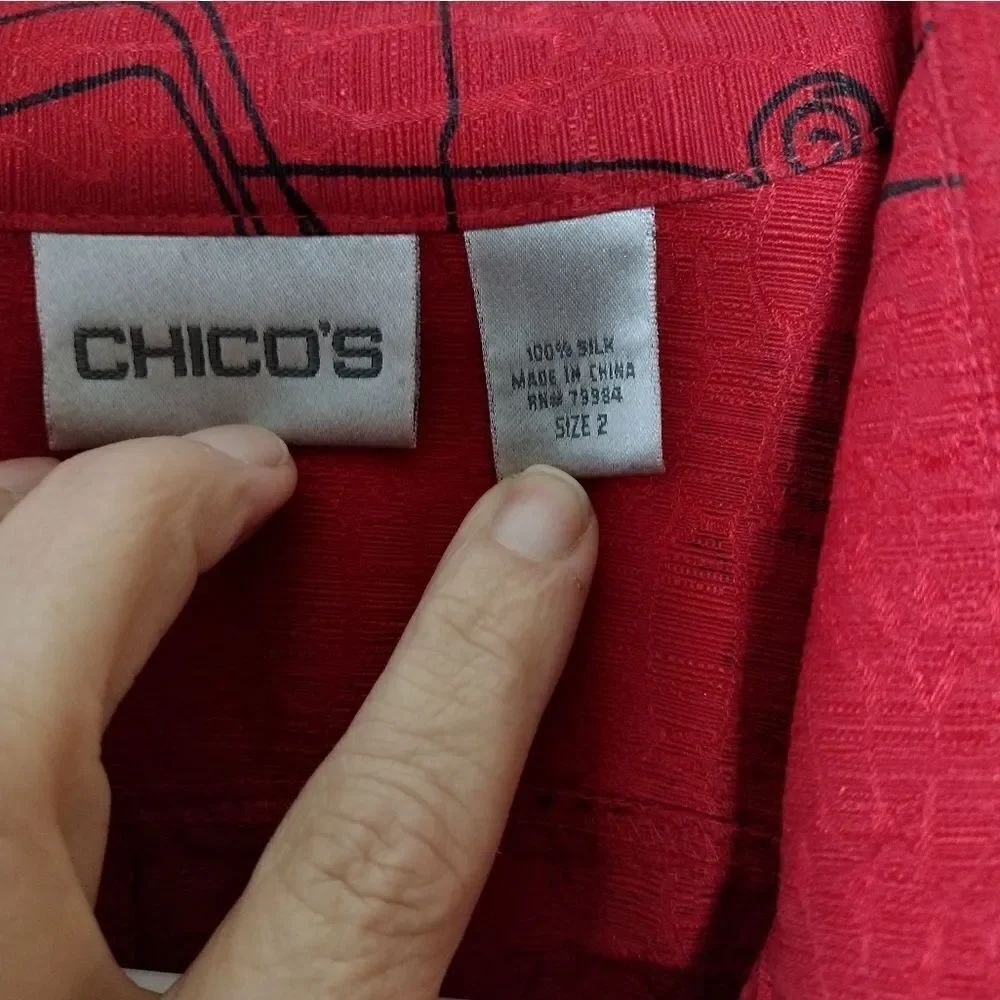 Chico's silk top  - Picture 4 of 9